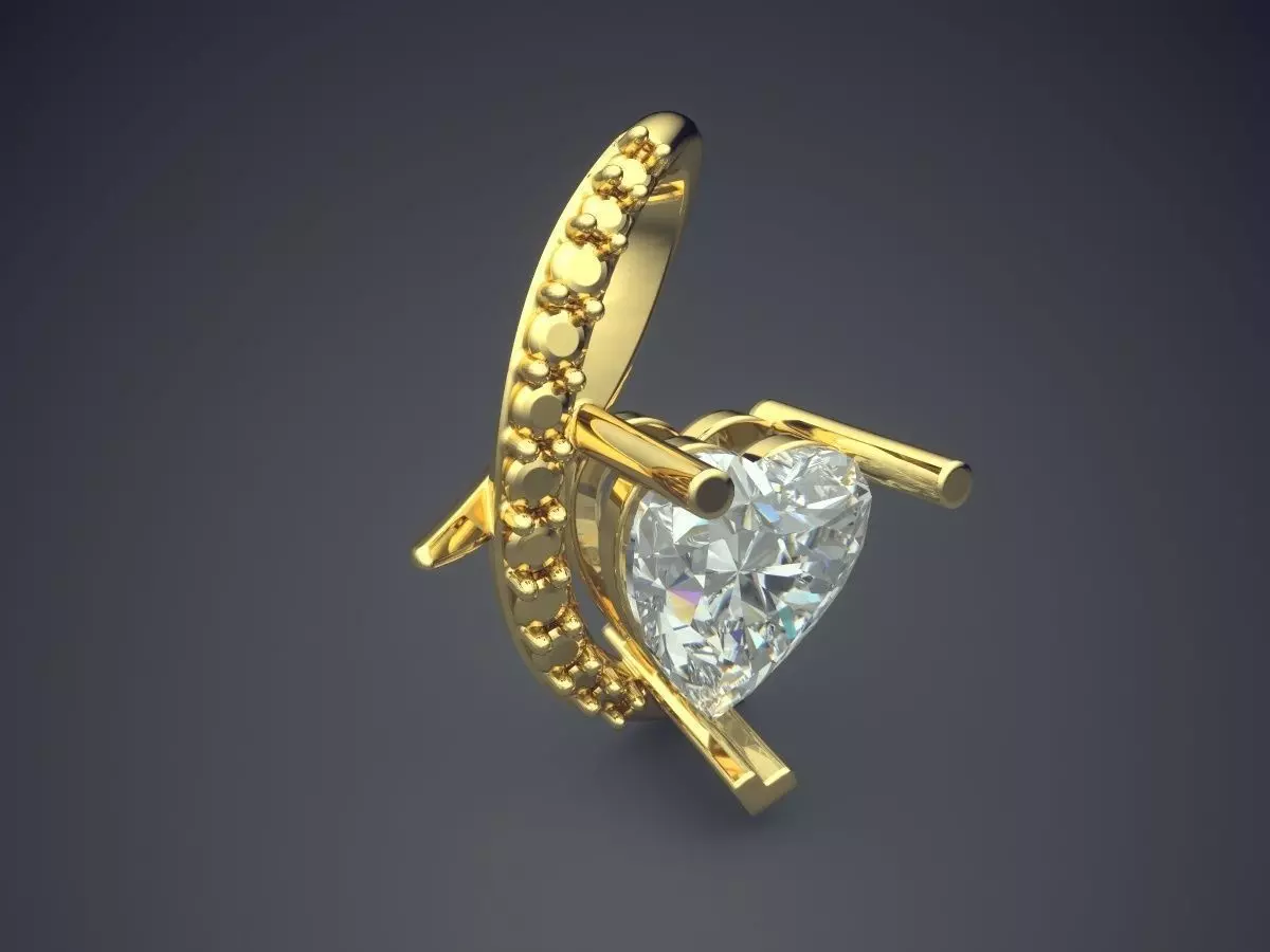 Pendant With Diamonds CAD-6957 3D print model_0