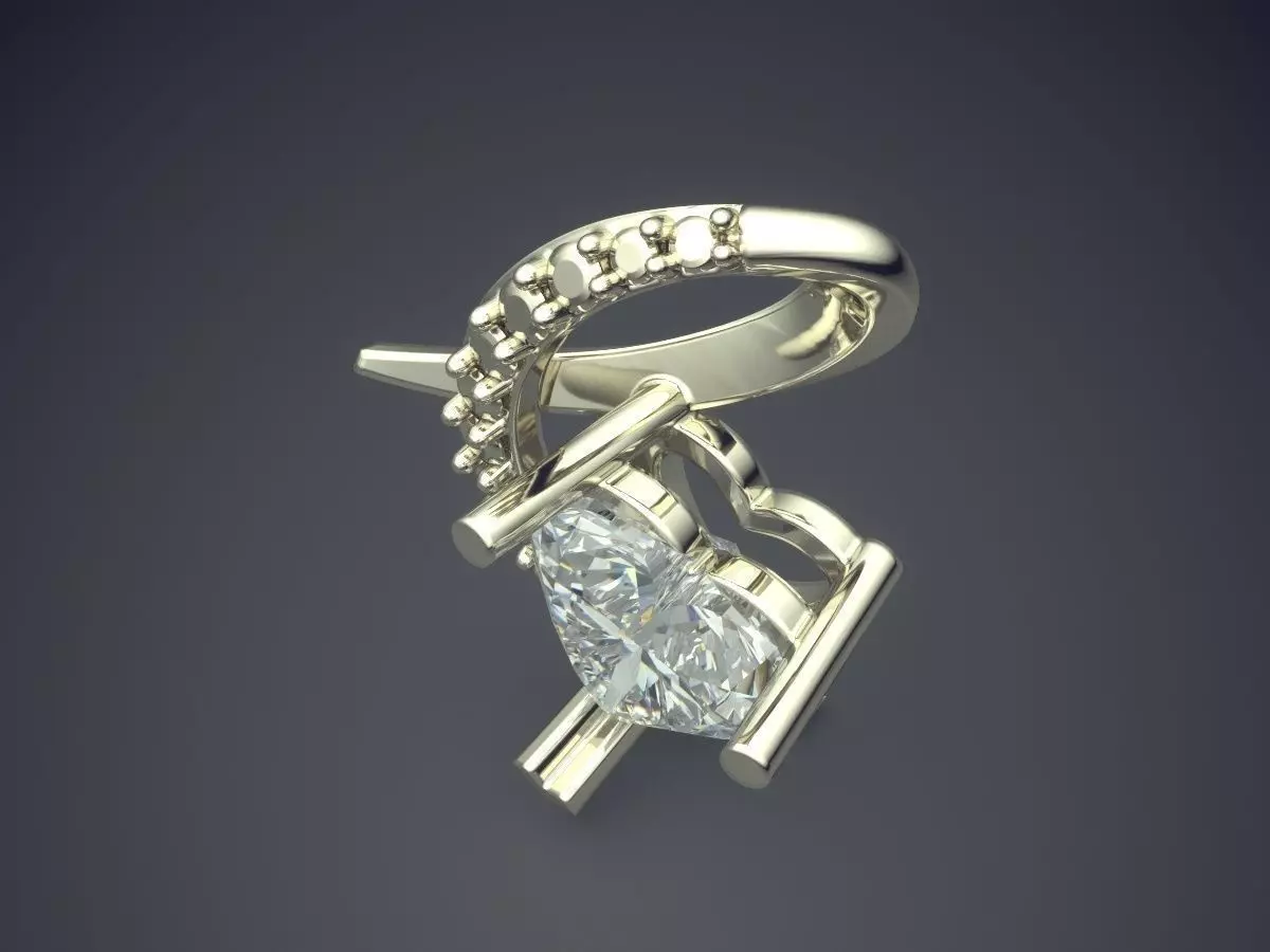 Pendant With Diamonds CAD-6957 3D print model_1