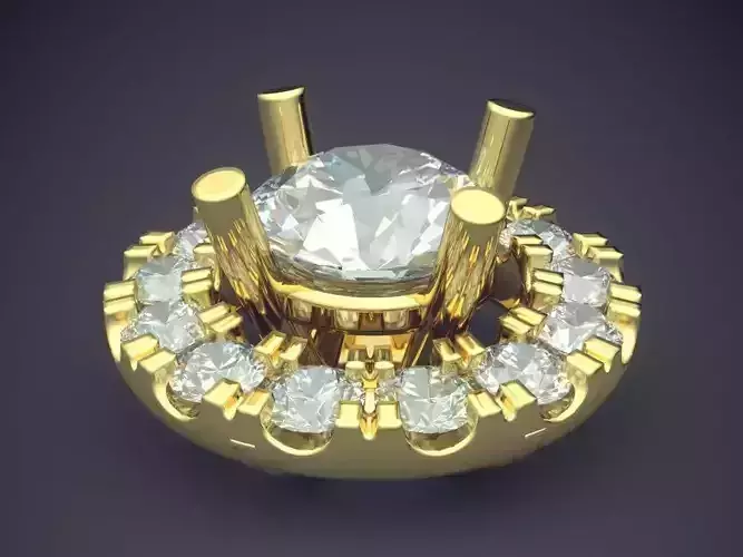 Pendant With Diamonds CAD-6941 3D print model