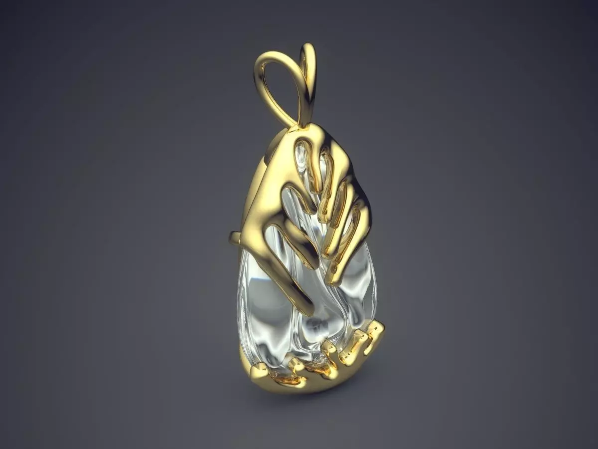 Pendant With Diamond CAD-6939 3D print model_0