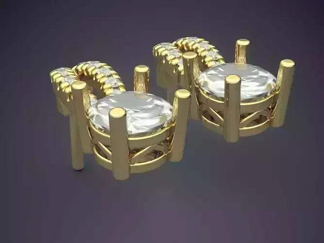 Earrings With Diamonds CAD-6931