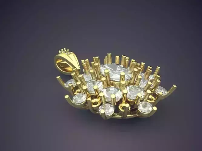 Pendant With Diamonds CAD-6929