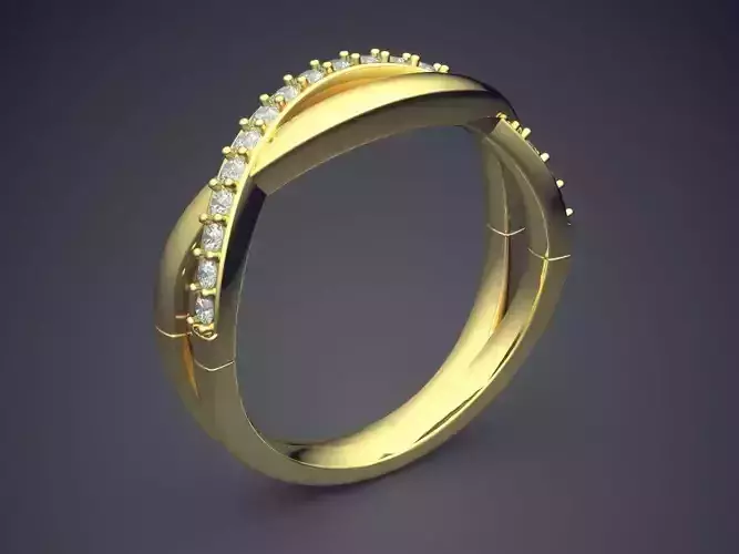 Ring With Tiny Diamonds CAD-6928