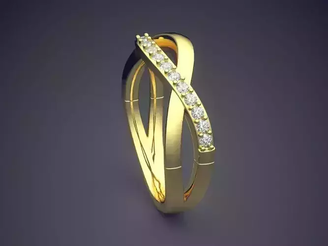 Ring With Tiny Diamonds CAD-6928