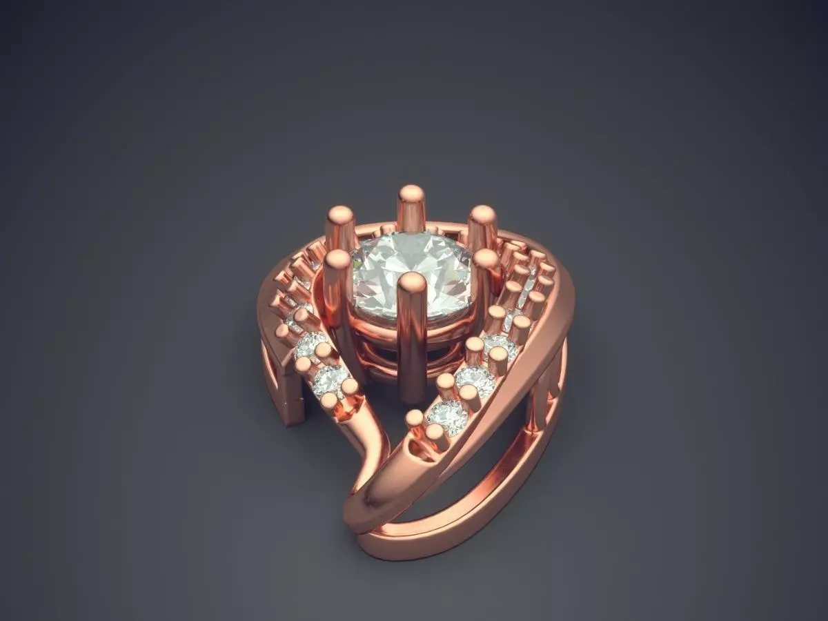 Pendant With Diamonds CAD-6921 3D print model_2