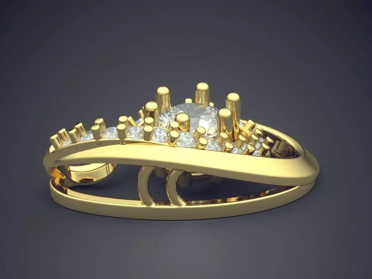 Pendant With Diamonds CAD-6921 3D print model_3