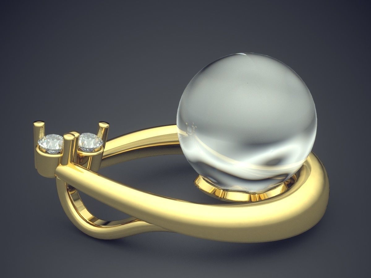 Pendant With Pearl CAD-6918 3D print model_3