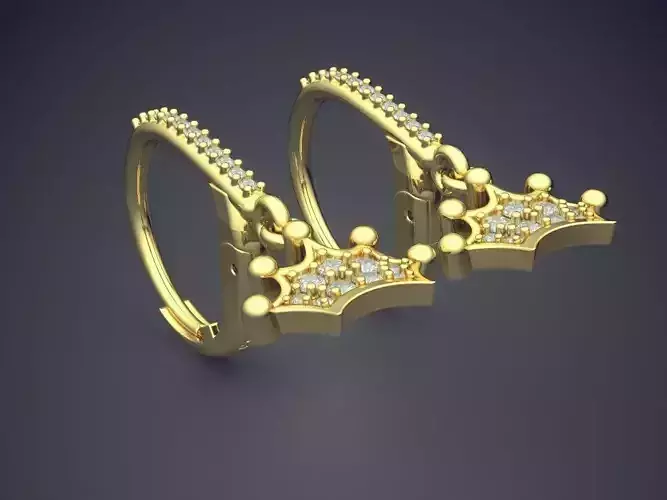 Earrings With Diamonds CAD-6901