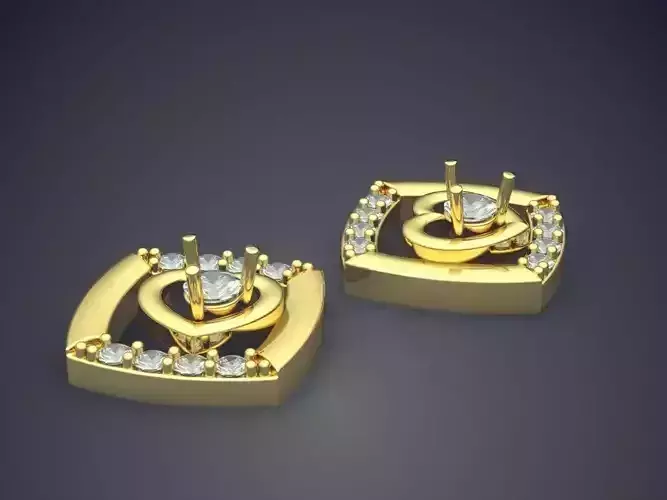 Earrings With Diamonds CAD-6894