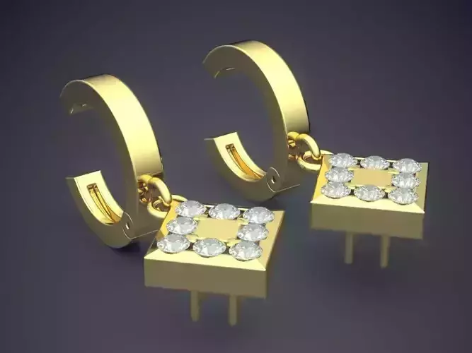 Earrings With Diamonds CAD-6892