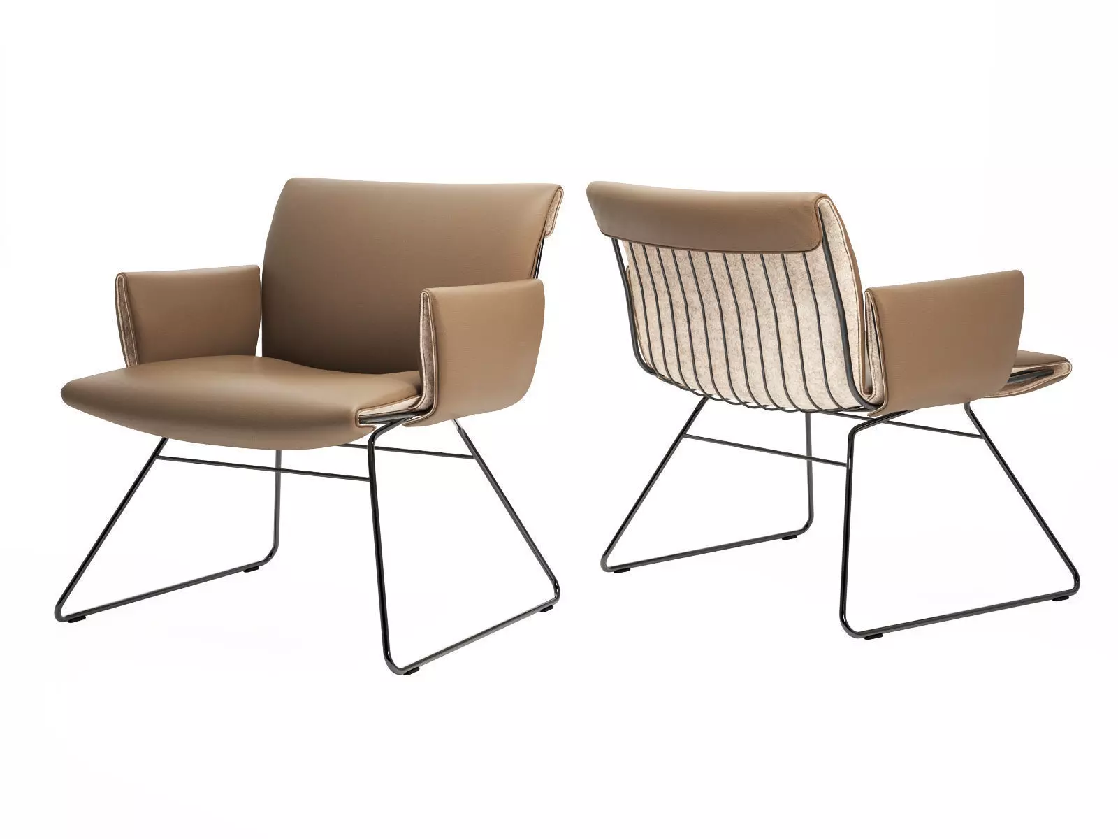 DS 515 Lounge Chair with Armrests 3D model_5