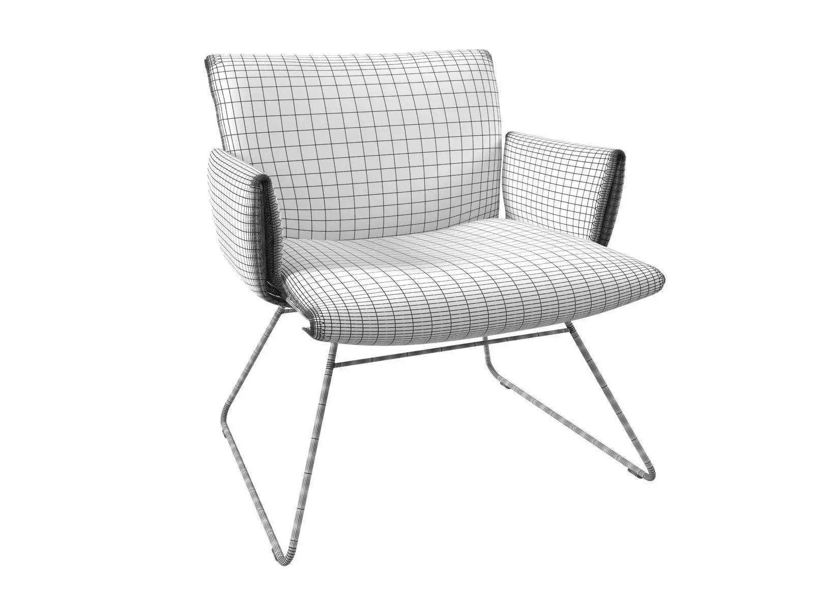 DS 515 Lounge Chair with Armrests 3D model_12