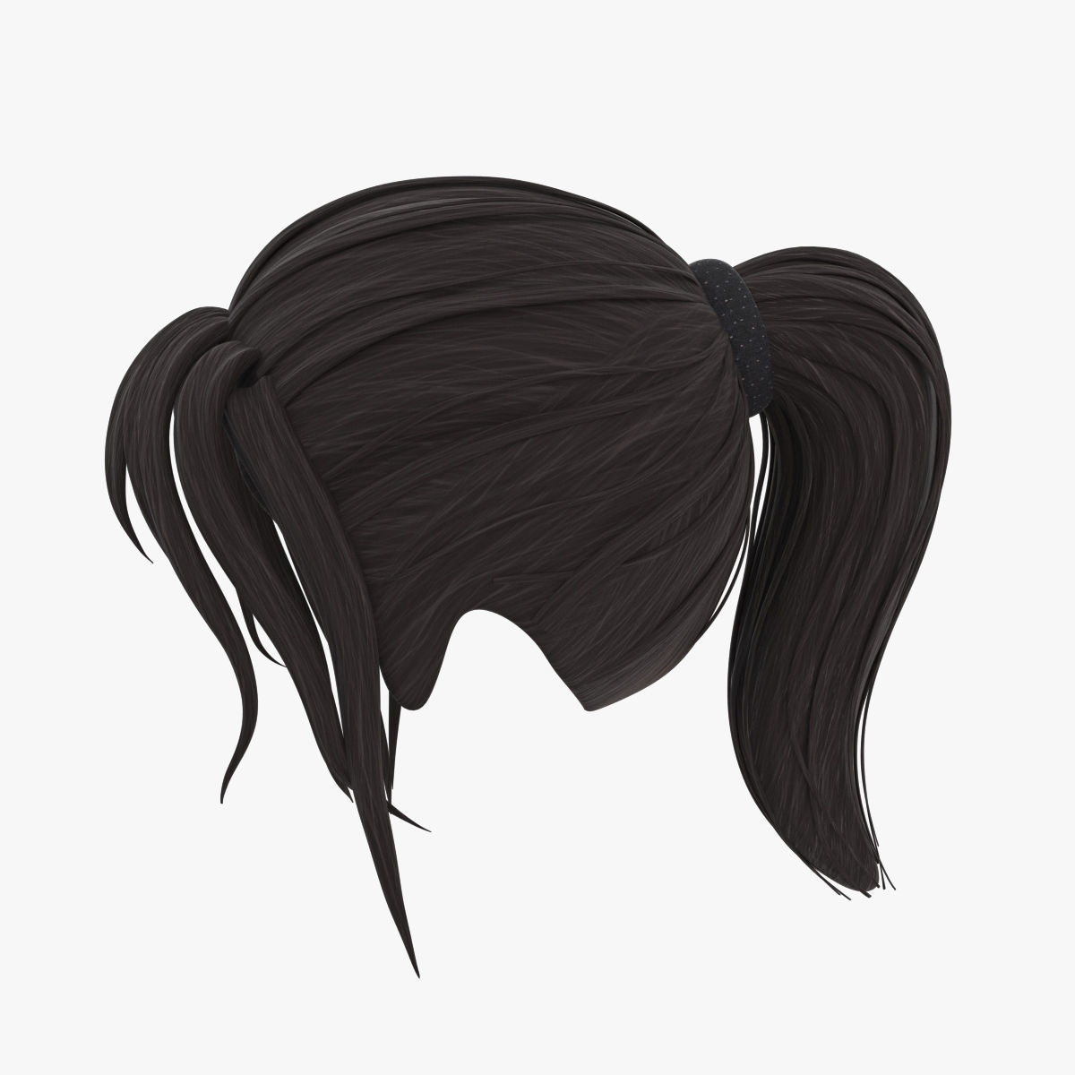 Cartoon Hair 3D model_3
