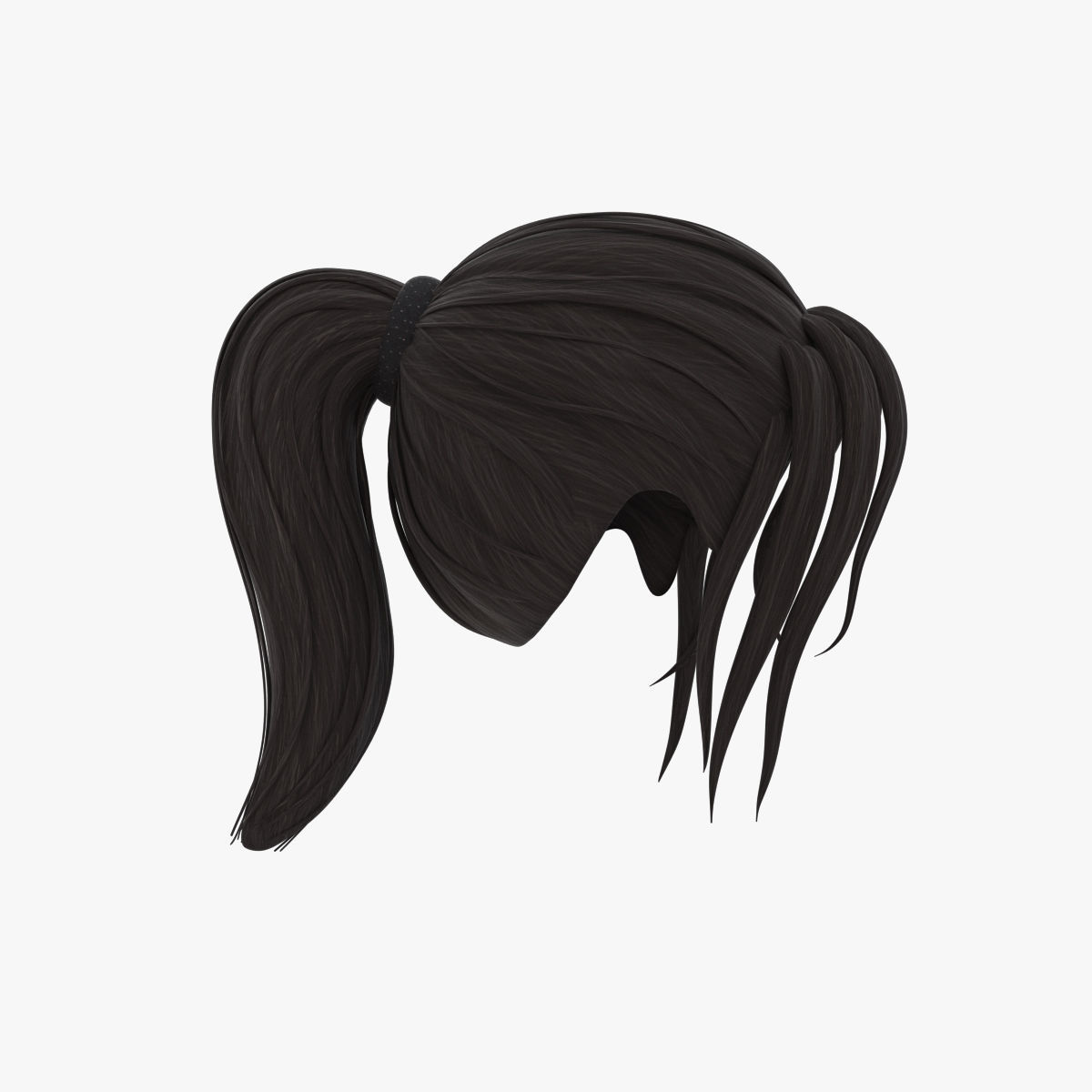 Cartoon Hair 3D model_2