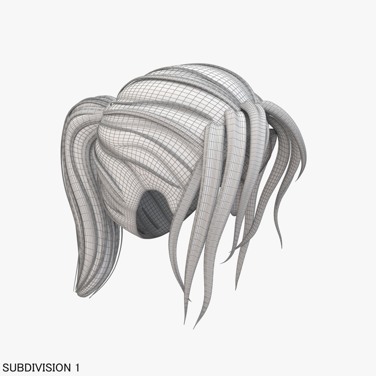 Cartoon Hair 3D model_11