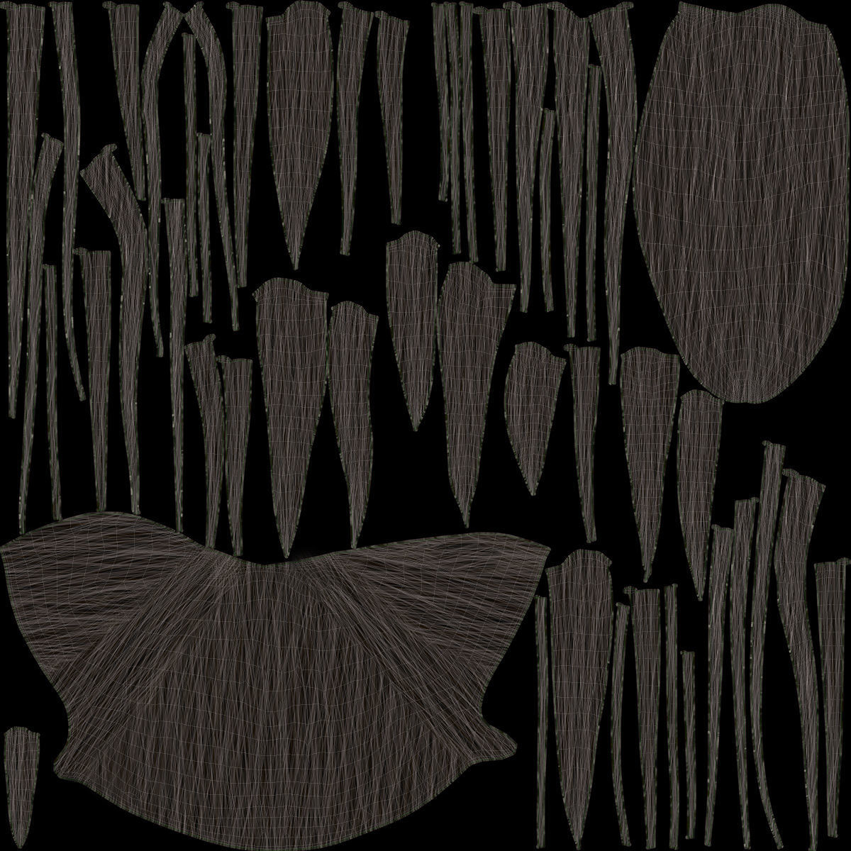 Cartoon Hair 3D model_15