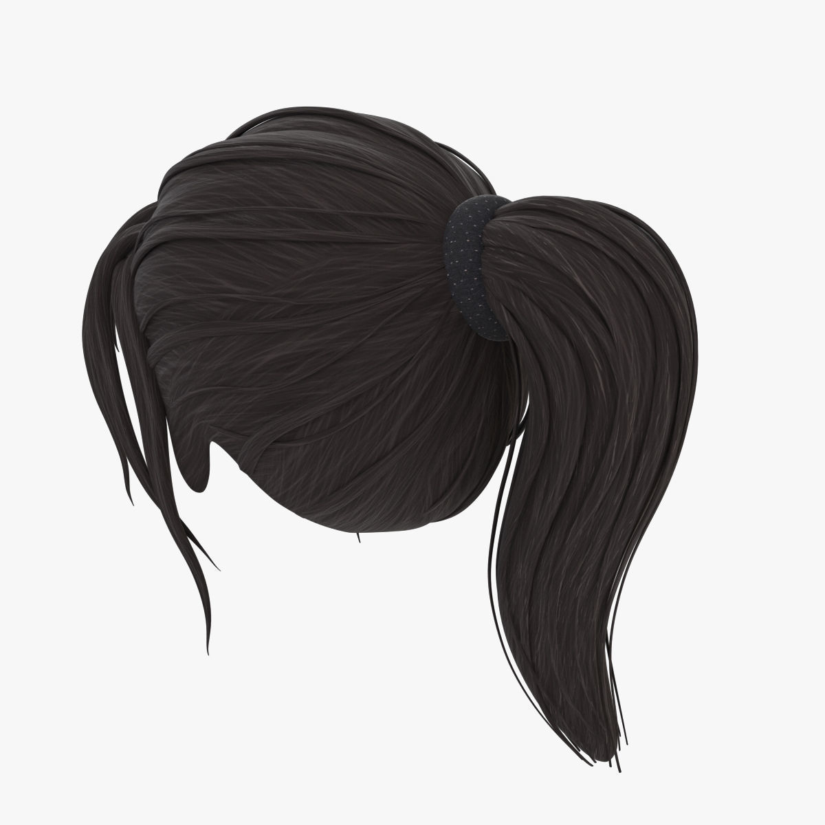Cartoon Hair 3D model_6