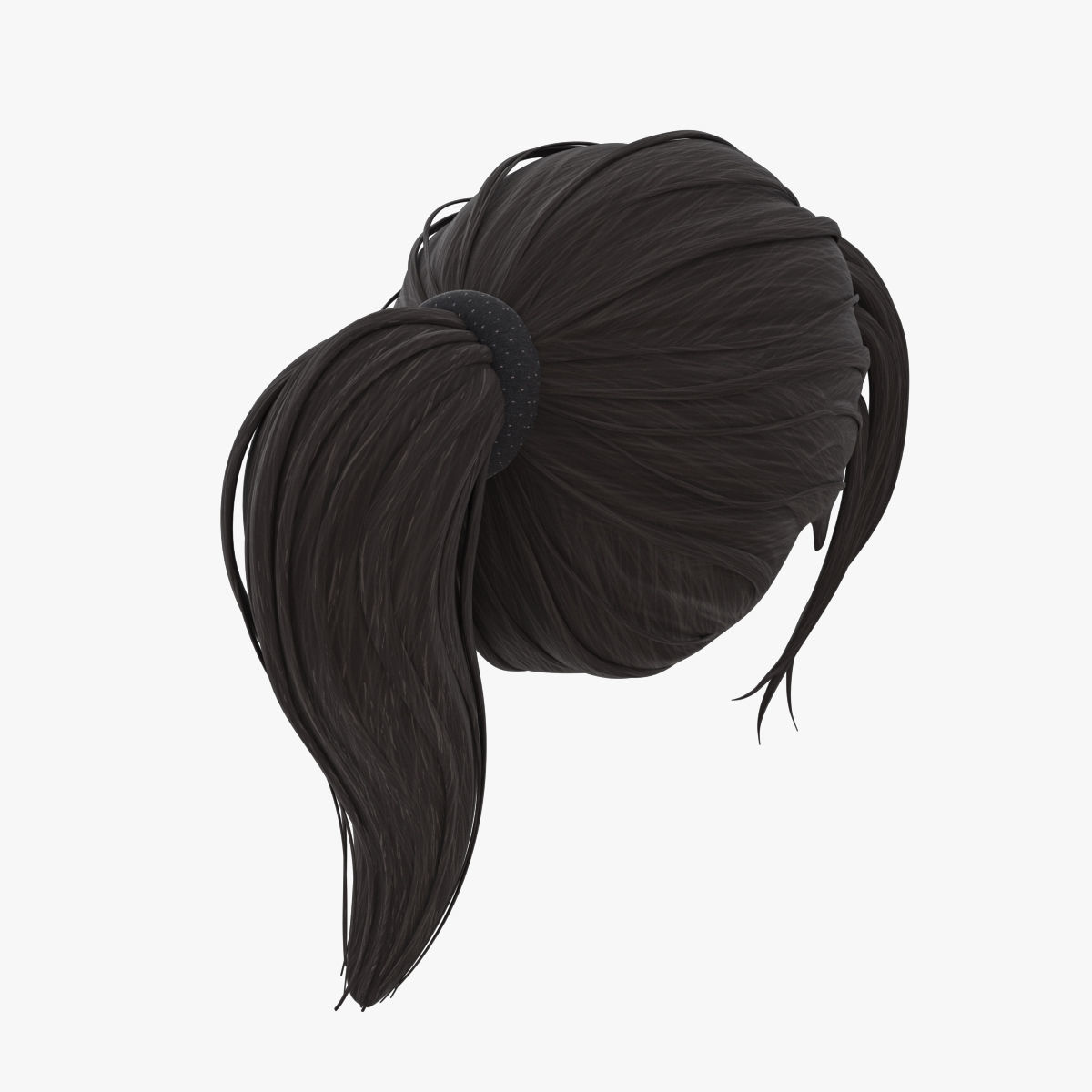 Cartoon Hair 3D model_4