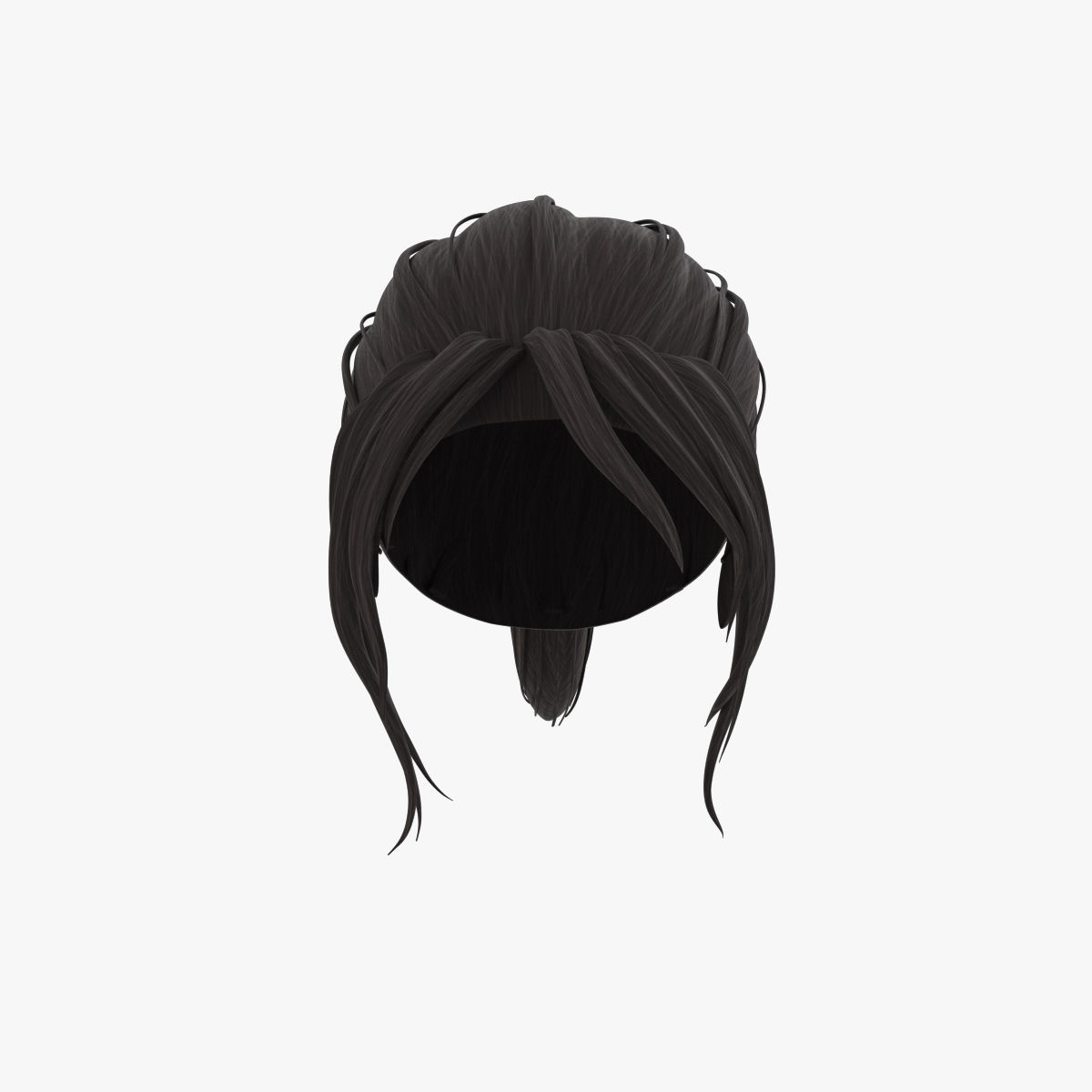 Cartoon Hair 3D model_1