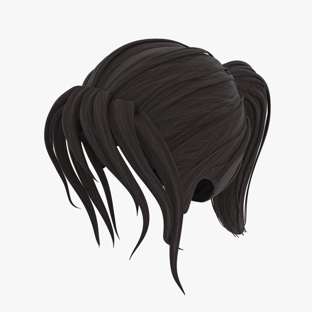 Cartoon Hair 3D model_5