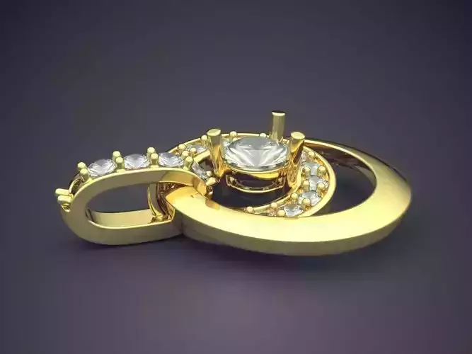 Pendant With Diamonds CAD-6885