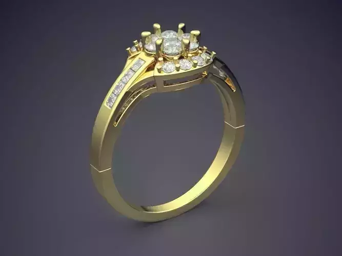 Ring With Diamonds CAD-6888