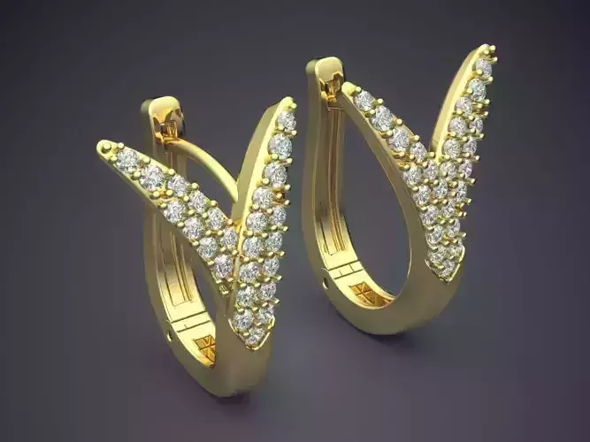 Earrings CAD-6887 3D print model