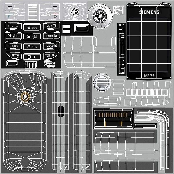 Siemens ME75 Low-poly 3D model_6
