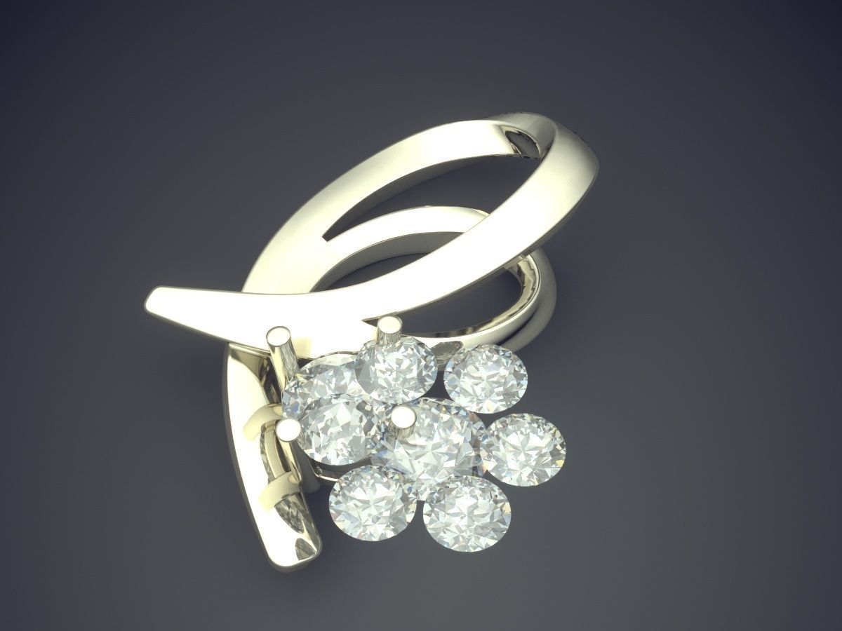 Pendant With Diamonds CAD-6877 3D print model_1