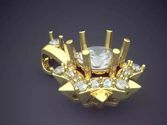 Pendant With Diamonds CAD-6872