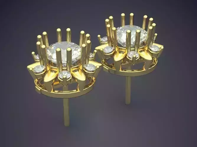 Earrings With Diamonds CAD-6870