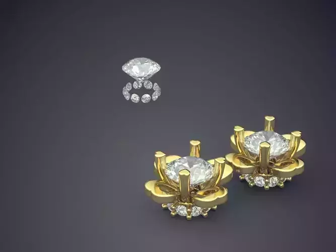 Earrings With Diamonds CAD-6868