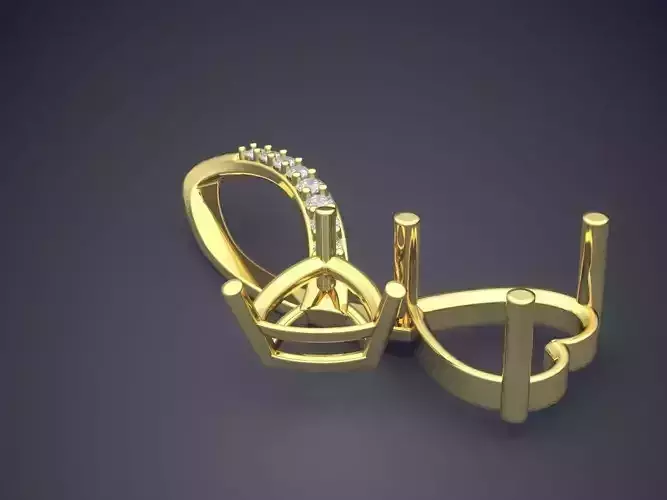 Pendant With Diamonds CAD-6863 3D print model