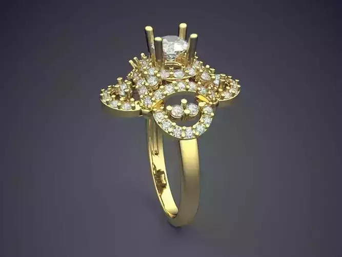 Ring With Diamonds CAD-6858