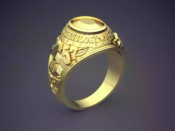 Thick Engraved Ring CAD-6853