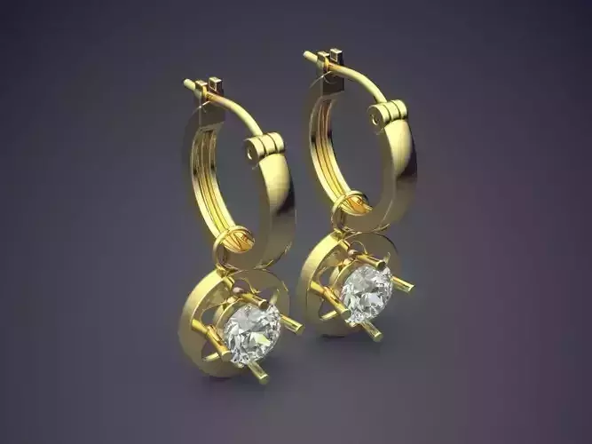 Earrings With Diamond CAD-6848