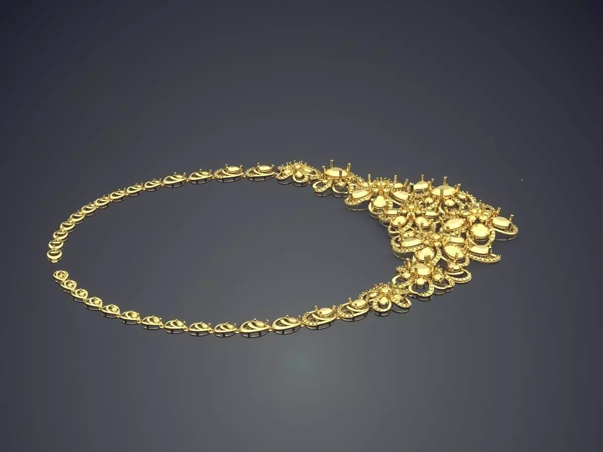 Necklace CAD-6847 3D print model_3