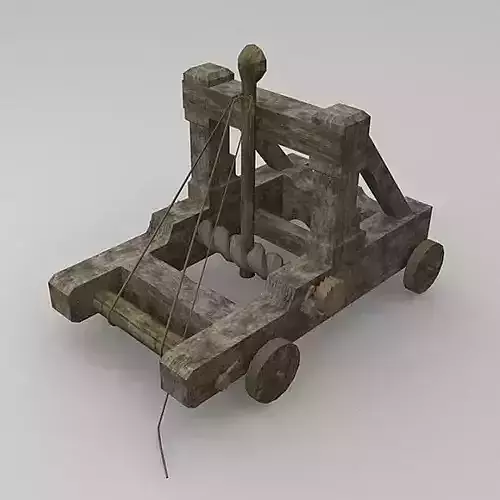 Torsion Catapult Low-poly 3D model