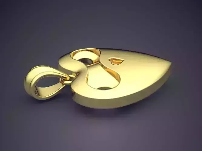 Heart-shape Pendant CAD-6841