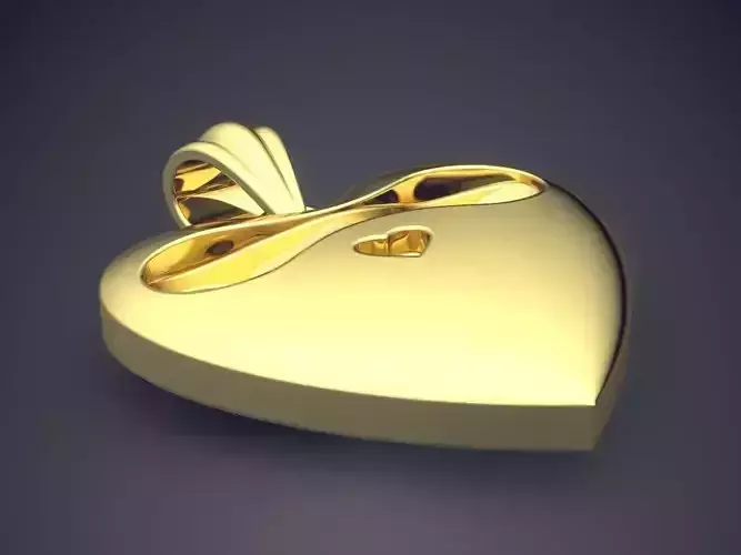 Heart-shape Pendant CAD-6841 3D print model