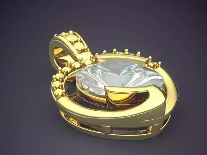 Pendant With Diamonds CAD-6835