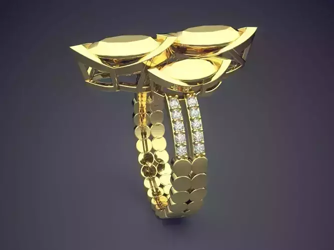 Ring With Diamonds CAD-6834