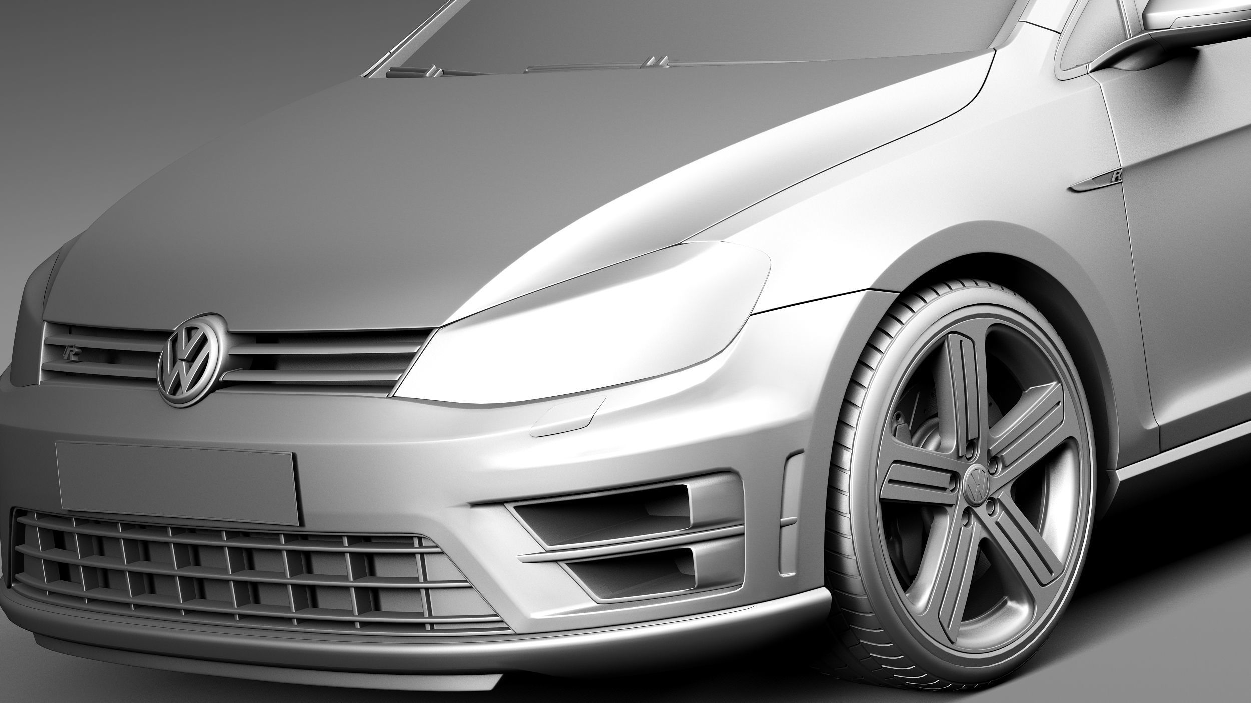 Volkswagen Golf VII R 5-door 2015 3D model_14