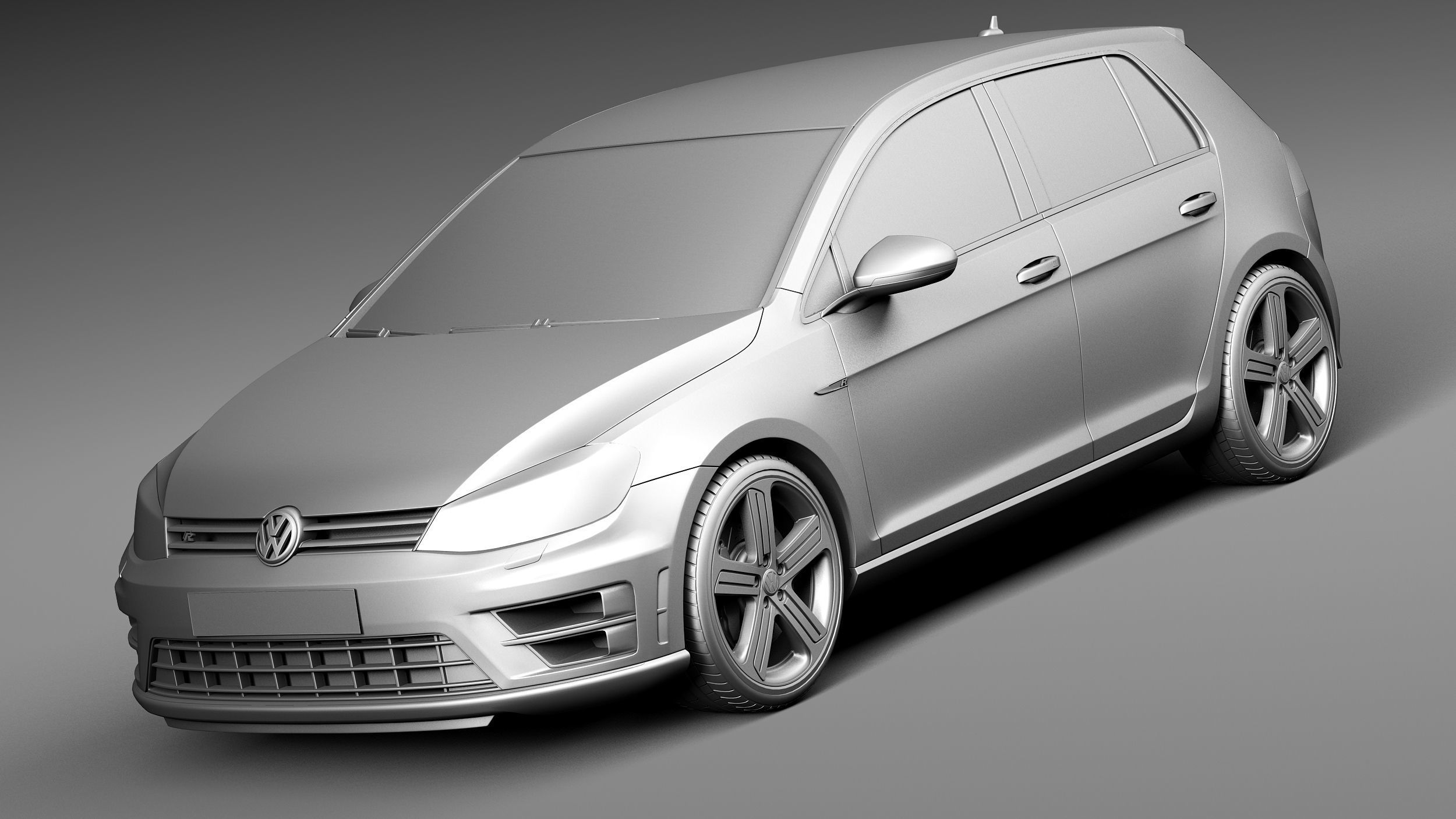 Volkswagen Golf VII R 5-door 2015 3D model_12