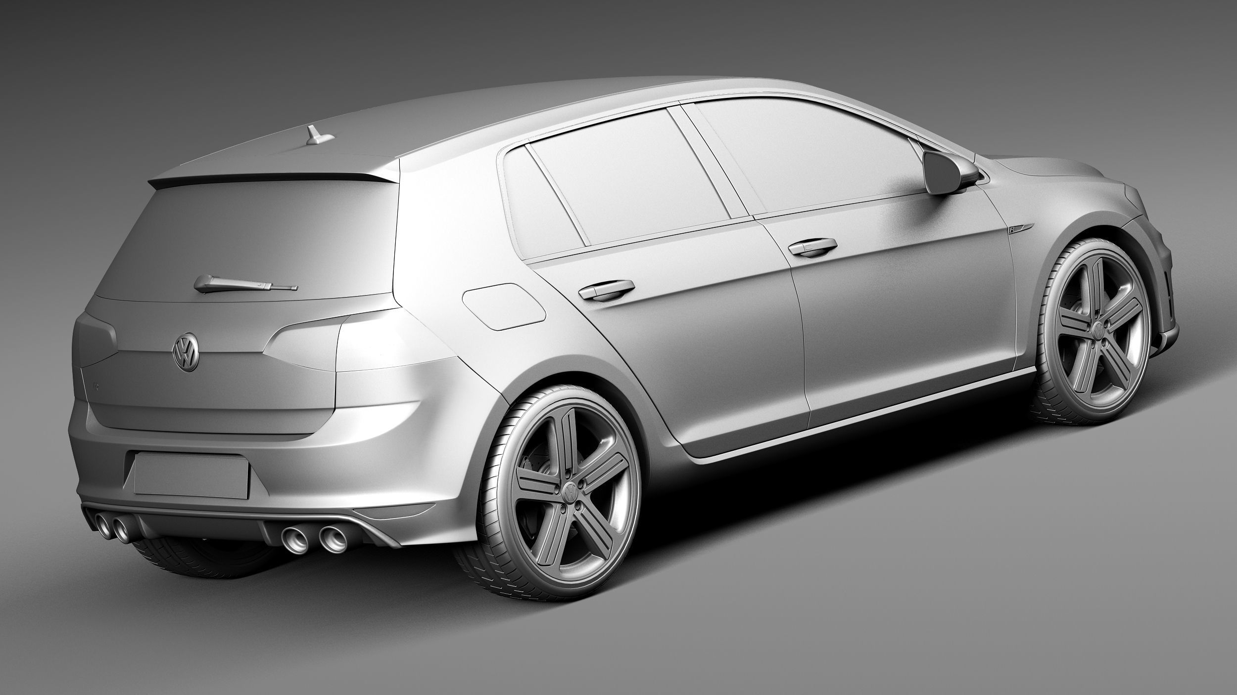 Volkswagen Golf VII R 5-door 2015 3D model_16