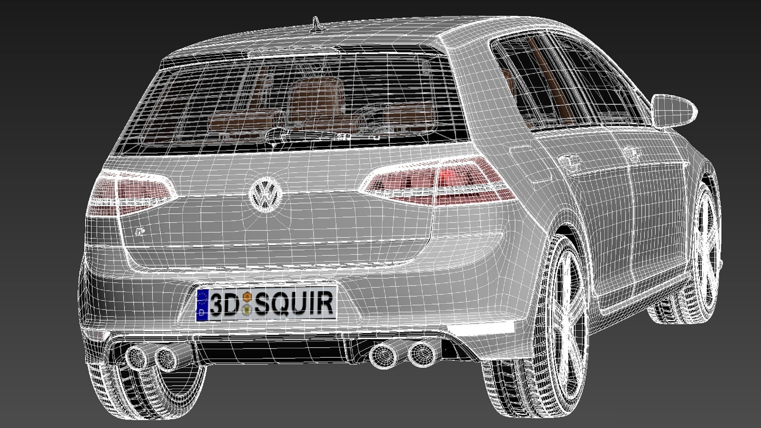 Volkswagen Golf VII R 5-door 2015 3D model_21