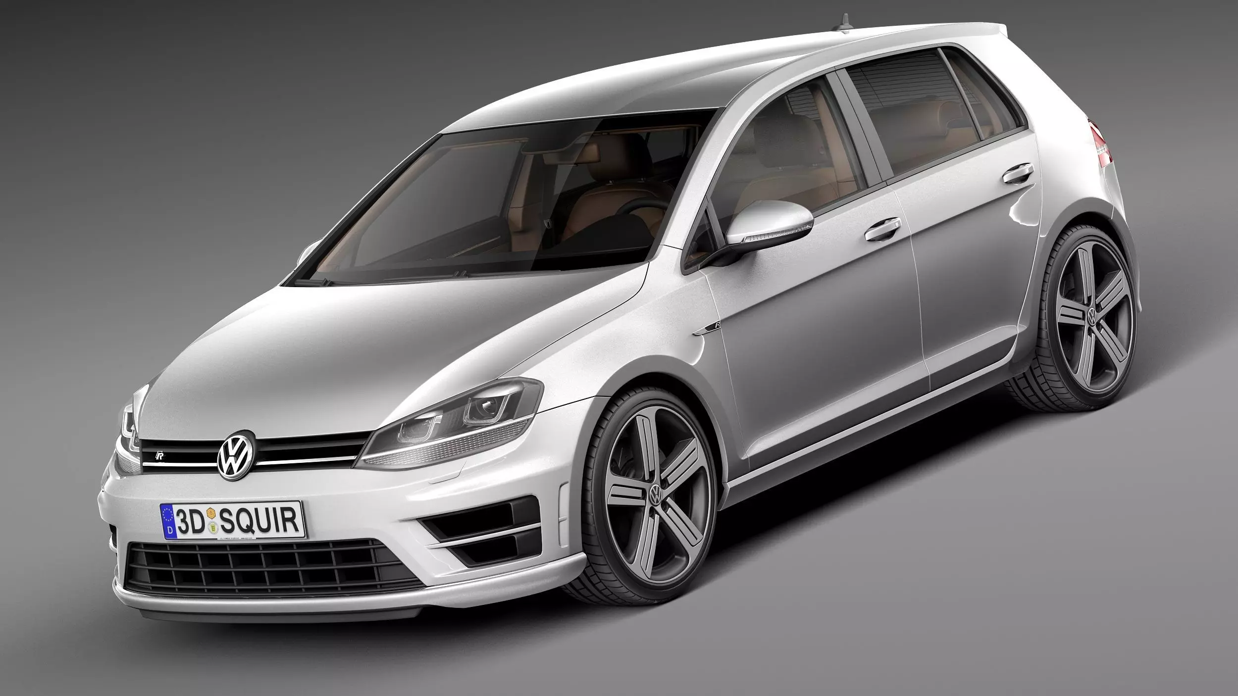 Volkswagen Golf VII R 5-door 2015 3D model_0