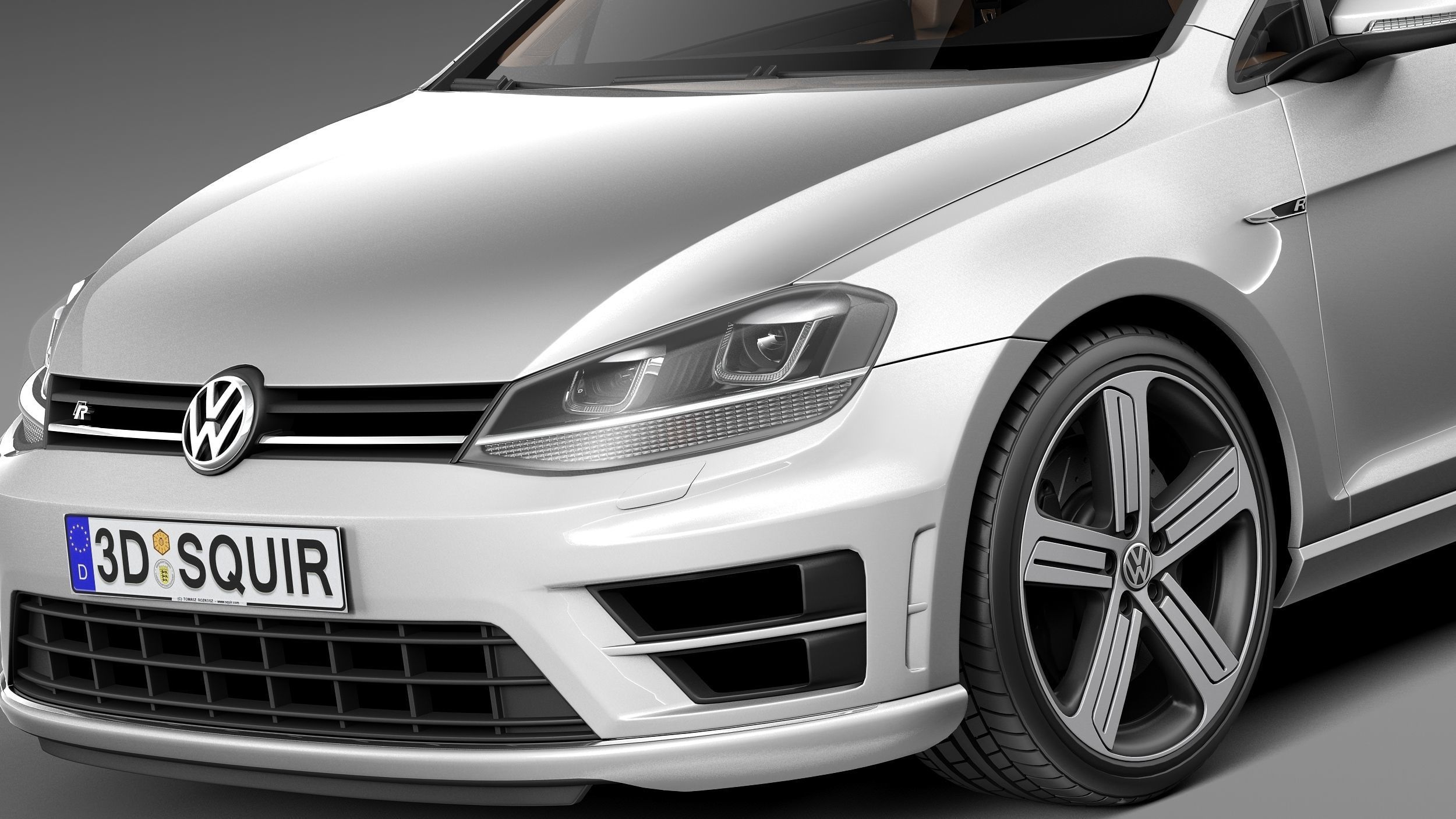 Volkswagen Golf VII R 5-door 2015 3D model_2