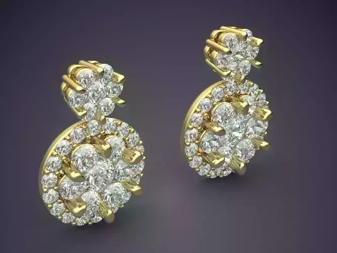 Earrings With Diamonds CAD-6828
