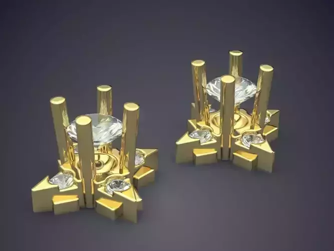 Earrings With Diamonds CAD-6816